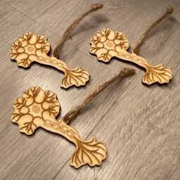 Neuron Wooden Christmas Ornament, Laser Cut, Made To Order. Brain, Cell, Neurological, Anatomy - thumbnail 4