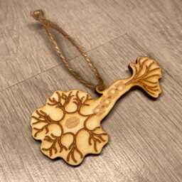 Neuron Wooden Christmas Ornament, Laser Cut, Made To Order. Brain, Cell, Neurological, Anatomy - thumbnail 2