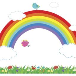 Rainbow Decal, Rainbow Wall Decal Kid's Room Kindergarten & Grass Preschool Decor, Decor - thumbnail 2