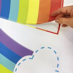 Rainbow Decal, Rainbow Wall Decal Kid's Room Kindergarten & Grass Preschool Decor, Decor - thumbnail 3