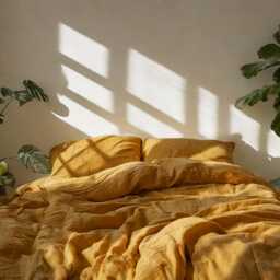 Amber Linen Duvet Cover Soft 1 Medium Weight Cover Breathable Stonewashed Comfort - thumbnail 3