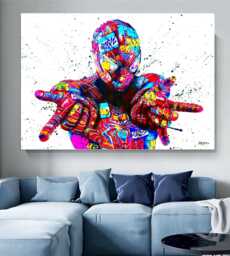 Spiderman Graffiti Street Art Printed Deep Framed Canvas Wall Or Paper Poster Print - thumbnail 1