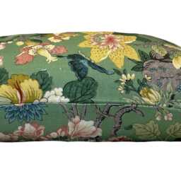 G.p & J Baker Little Magnolia Emerald Linen Double Sided Cushion Cover Pillow - thumbnail 3