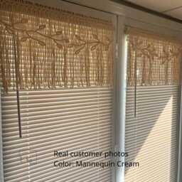 Macrame Leaf Window Valance, Boho Kitchen Curtain, Botanical Treatment, Farmhouse Valance Decor - thumbnail 4