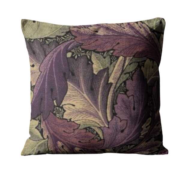 William Morris, Acanthus, Tapestry, Arts & Crafts, Grape/Heather, Woven Heavy Cotton Cushion Cover, Throw Pillow Home Decor - image 1