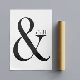 Modern Print - & Chill Home Decor Wall Art Wrapped Framed Canvas Rolled Photo/Poster - thumbnail 3