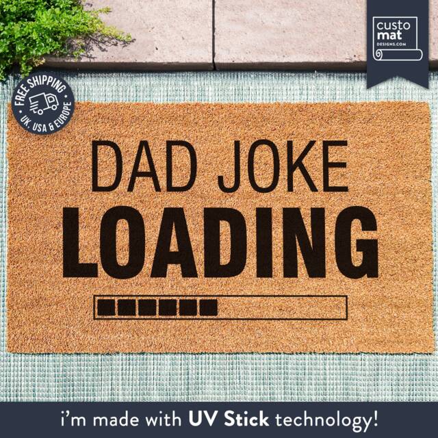 Dad Joke Loading Door Mat - Fathers Day Gift Funny Welcome Doormat Personalised Gifts For Guys Decor - image 1