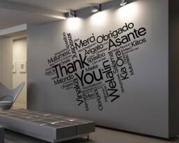 Thank You Wall Decal Office Decor Art Sticker - thumbnail 1
