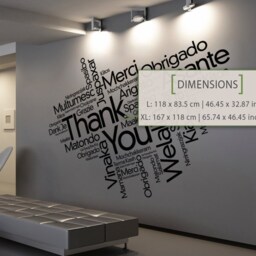 Thank You Wall Decal Office Decor Art Sticker - thumbnail 2