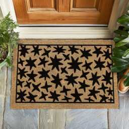 Starry Night Doormat, Minimalist Star Design Mat, Aesthetic Entryway Rug, New Home Gift, Housewarming Decor, Celestial Door Mat Gift For Her - thumbnail 2