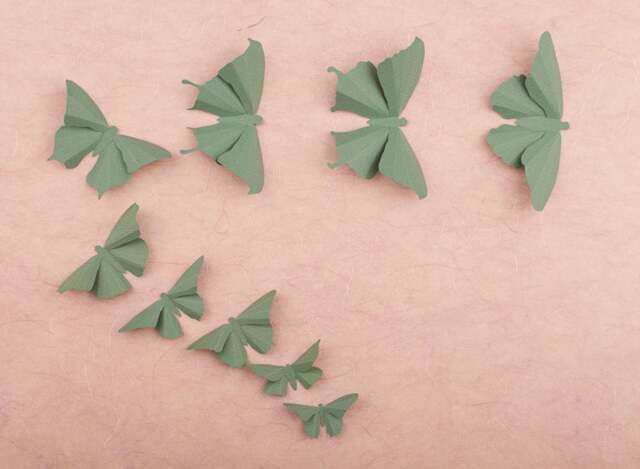 3D Butterfly Wall Art Spruce Green Butterflies For Girls Room, Nursery Decor - image 1