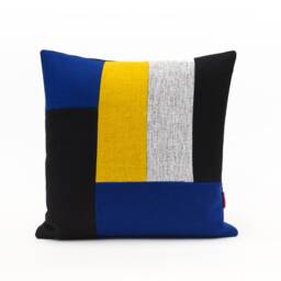 Geometric Pillow - Modern Patchwork Cushion Color Block Pillow Case Handmade From Upholstery Fabrics By Ellaosix - thumbnail 2