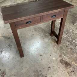 Handmade Oak Wood Kitchen Island Rustic Farmhouse Table, Counter Height - thumbnail 4