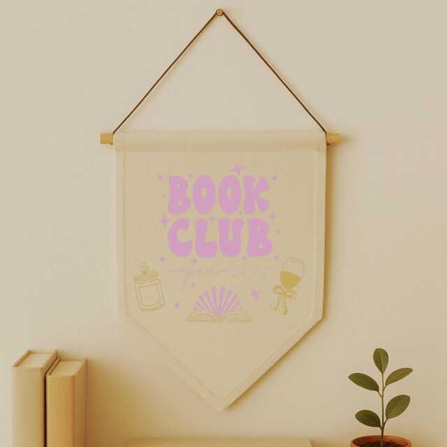 Book Club Wall Hanging Flag - Reading Nook Lover Gift Cosy Decor