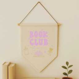 Book Club Wall Hanging Flag - Reading Nook Lover Gift Cosy Decor - thumbnail 2