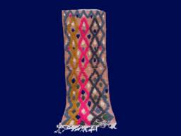 Handmade Berber Wool Runner Rug Pink Moroccan Azilal Kilim - 2' X 5'8 - thumbnail 1