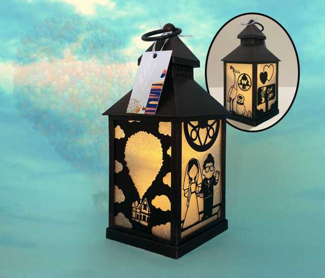 Up Lantern Carl, Ellie, Russell, Kevin & Dug - Light Up Home D??cor Hanging Ornament - image 1
