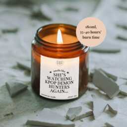 K Pop Demon Hunters Candle, Gift For Kpop Fans, Luxury Handmade Soy Saja Boys Fan Gifts - thumbnail 3