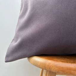 Grey Velvet Pillow Cover Modern Charcoal Cushion, Boho Home Decor - All Duties Paid Usa - thumbnail 3