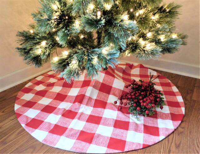 Buffalo Plaid Christmas Tree Skirt, 50 - image 1
