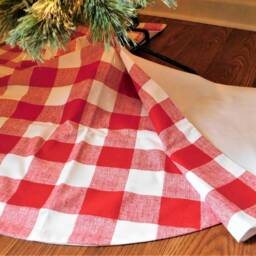 Buffalo Plaid Christmas Tree Skirt, 50 - thumbnail 3
