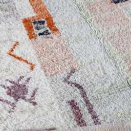 Handmade Moroccan Wool Rug Berber Abstract Area Carpet - 7, 8 X 5, 3 Ft - thumbnail 4