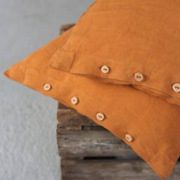 Linen Pillow Case - Linen Bedding Terracotta Pure - thumbnail 2
