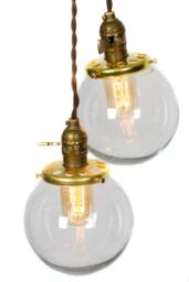 Simply Modern Vintage Style Double Globe Chandelier/Pendant Light - thumbnail 2