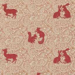 William Morris, Woodland, Arts & Crafts Rust Red Beige, Embroidered Squirrels Linen Cushion Cover, Throw Pillow Home Decor - thumbnail 3