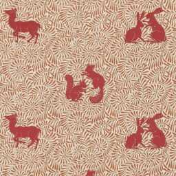 William Morris, Woodland, Arts & Crafts Rust Red Beige, Embroidered Squirrels Linen Cushion Cover, Throw Pillow Home Decor - thumbnail 3