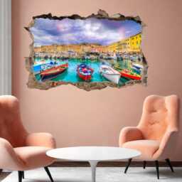 Harbour Boats Elba Island Italy Wall Decal Sticker Mural Poster Print Art Home Office Decor Dh44 - thumbnail 3