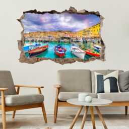 Harbour Boats Elba Island Italy Wall Decal Sticker Mural Poster Print Art Home Office Decor Dh44 - thumbnail 2