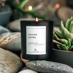 Tuscan Herbs Soy Wax Candle Natural Essential Oil Spa Gift Box Herb Scented For Her Aromatherapy Meditation Garden - thumbnail 3