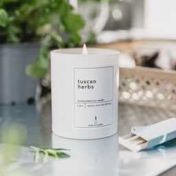 Tuscan Herbs Soy Wax Candle Natural Essential Oil Spa Gift Box Herb Scented For Her Aromatherapy Meditation Garden - thumbnail 2
