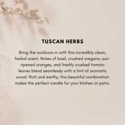 Tuscan Herbs Soy Wax Candle Natural Essential Oil Spa Gift Box Herb Scented For Her Aromatherapy Meditation Garden - thumbnail 4