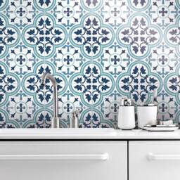 Tile Decal, Mosaic Wall Art, Stickers, Tiles, Tile, Vinyl Floor Peel & Stick Mural, Pack 24 - Skultd - thumbnail 1