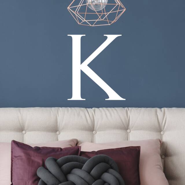 Monogram Letter Initial Wall Sticker - Custom Personalised Home Decor Decal - image 1