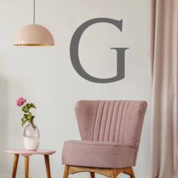 Monogram Letter Initial Wall Sticker - Custom Personalised Home Decor Decal - thumbnail 3