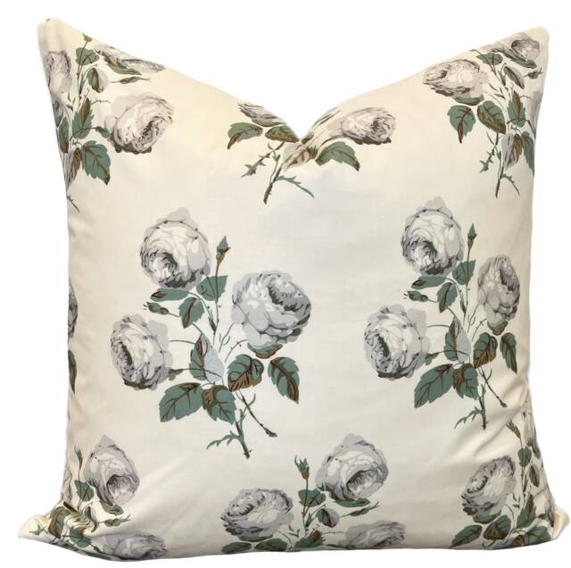Colefax & Fowler Bowood Grey/Green Cushion Cover Pillow Double Sided - image 1