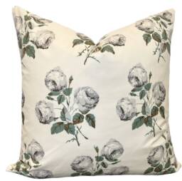 Colefax & Fowler Bowood Grey/Green Cushion Cover Pillow Double Sided - thumbnail 1