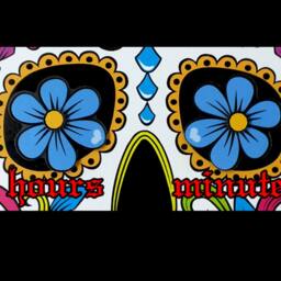 Big Green Sugar Skull - Day Of The Dead -Dia De Los Muertos Calavera Pendulum Wall Clock Deco - thumbnail 3
