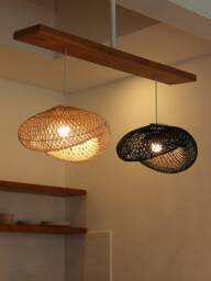 Rattan Lamp Shade - Woven - Handmade Interesting Shades Pretty Decor Boho Home