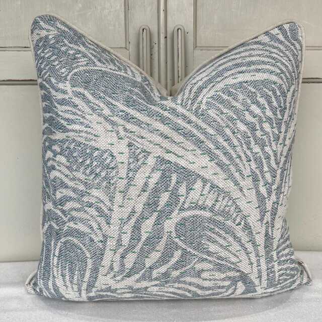 Cushions Made in Fermoie Savernake Linen Cushion Cover Pale Blue Luxury Pillow - image 1