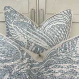 Cushions Made in Fermoie Savernake Linen Cushion Cover Pale Blue Luxury Pillow - thumbnail 3