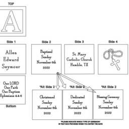 First Communion Confirmation Block - Personalized Religious Keepsake Maple Engraved Cube 2-4 Inches - thumbnail 3