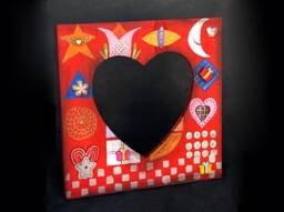 Blinging Heart Frame, A Hand Painted Wooden Photo Frame Celebrating The Loves Of Our Lives - thumbnail 1