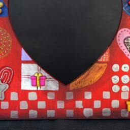 Blinging Heart Frame, A Hand Painted Wooden Photo Frame Celebrating The Loves Of Our Lives - thumbnail 3