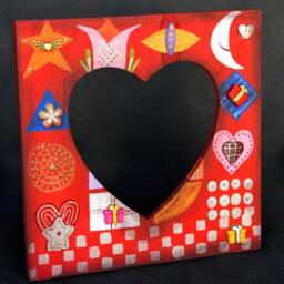 Blinging Heart Frame, A Hand Painted Wooden Photo Frame Celebrating The Loves Of Our Lives - thumbnail 2