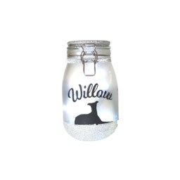 Large Personalised Greyhound Night Light Jar, Gifts