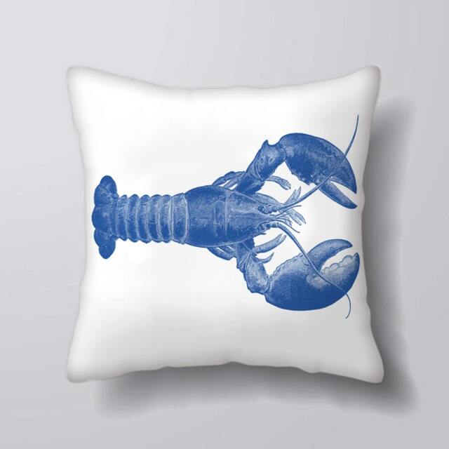 Vintage Lobster Sea Ocean Life - Can Be Customizeable Personlized -Cushion Cover Case Or Stuffed With Insert - image 1